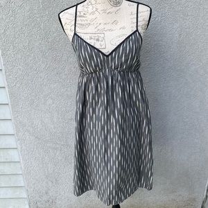 Converse One Star Adjustable Spaghetti Stap Cotton Gray Striped Dress Sz 4.